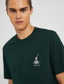 T-shirt imprim&eacute; poitrine