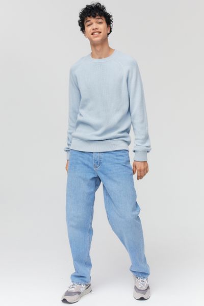 Pull col rond coton uni