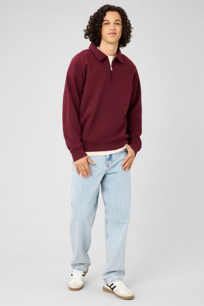 Sweat col polo zipp&eacute;