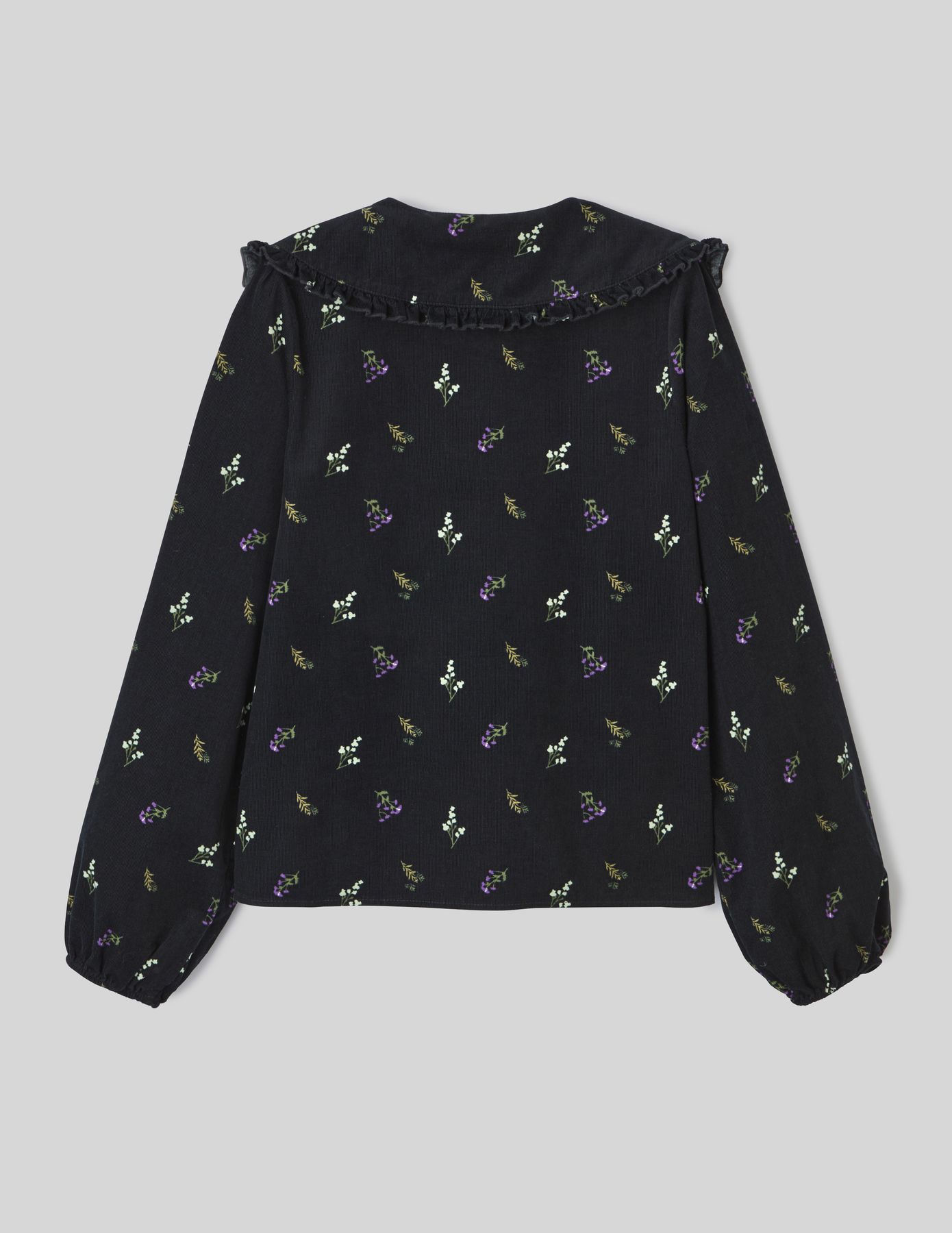 Blouse imprimée en velours côtelé