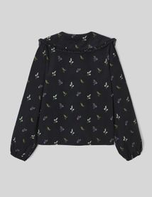 Blouse imprimée en velours côtelé
