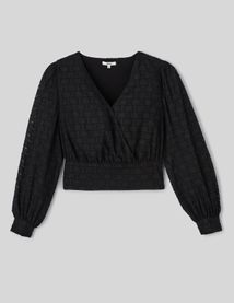 Blouse jacquard pailletée