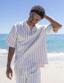 Polo manches courtes ray&eacute;e