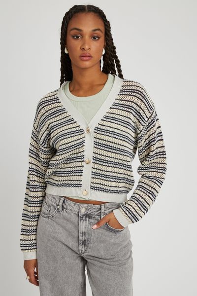 Gilet rayé pailleté