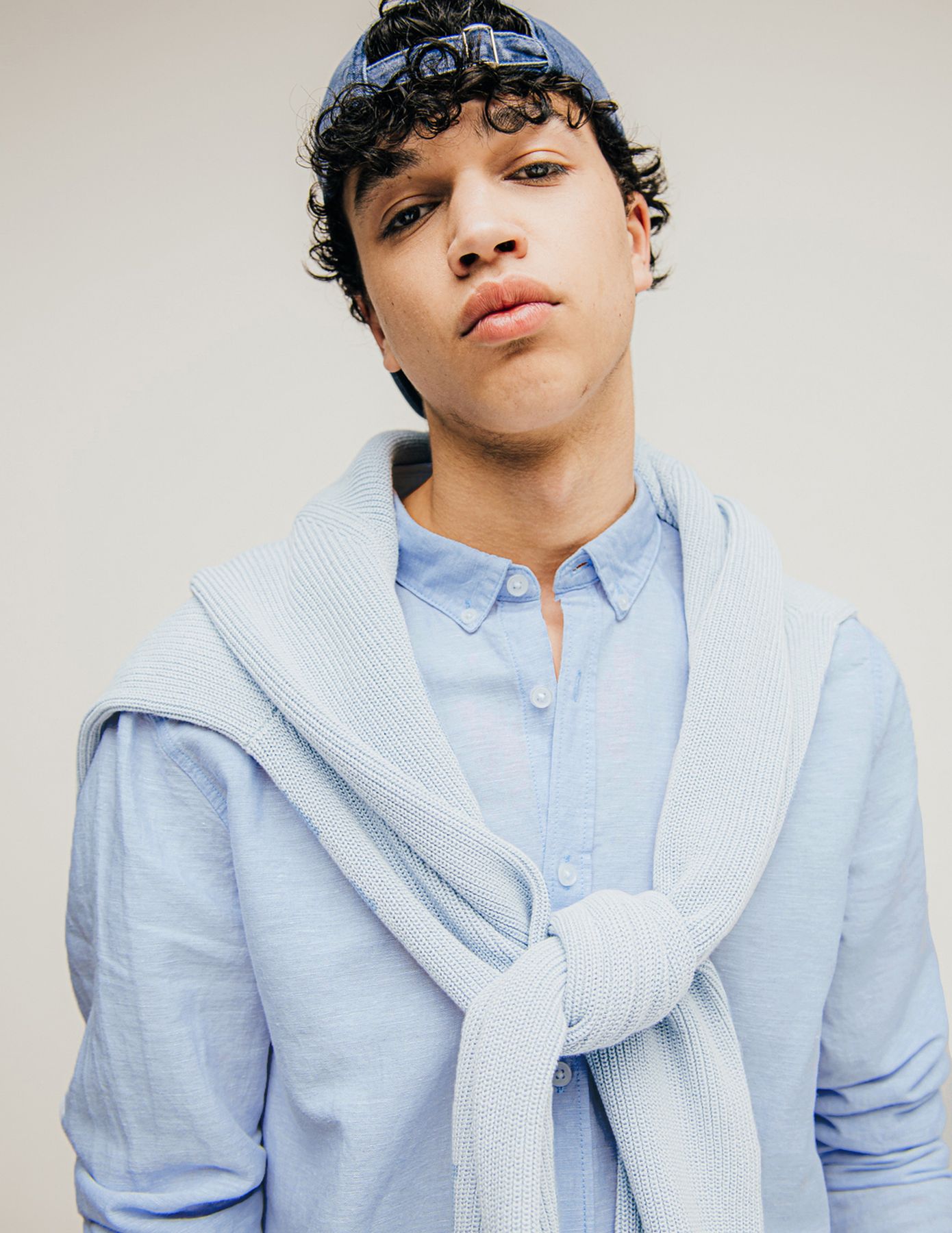 Chemise unie en coton lin