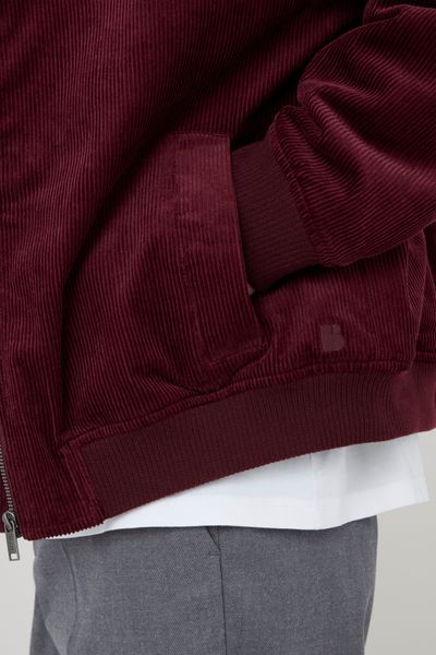 Blouson zippé velours col sherpa