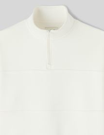 Sweat col montant zippé
