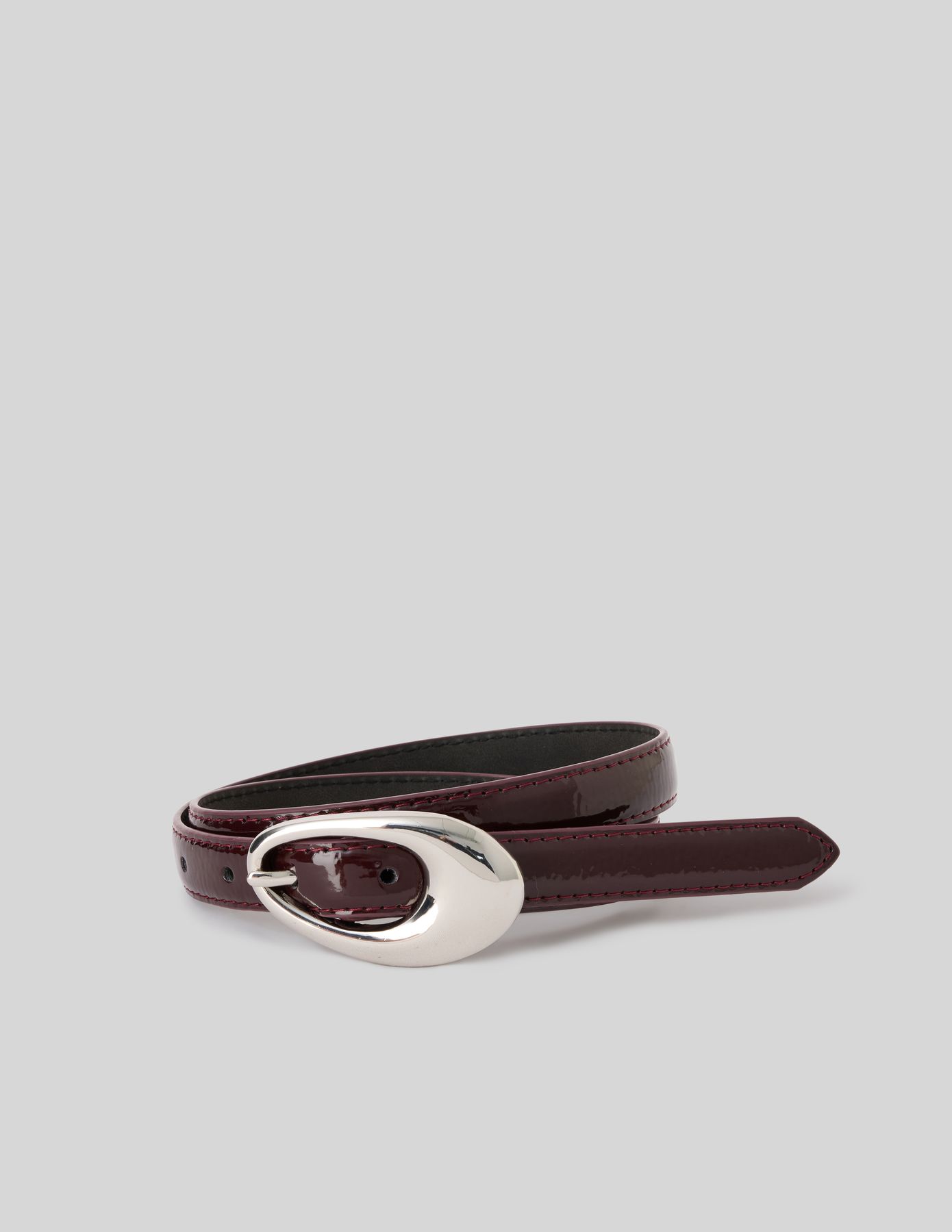 Ceinture vernis boucle métal