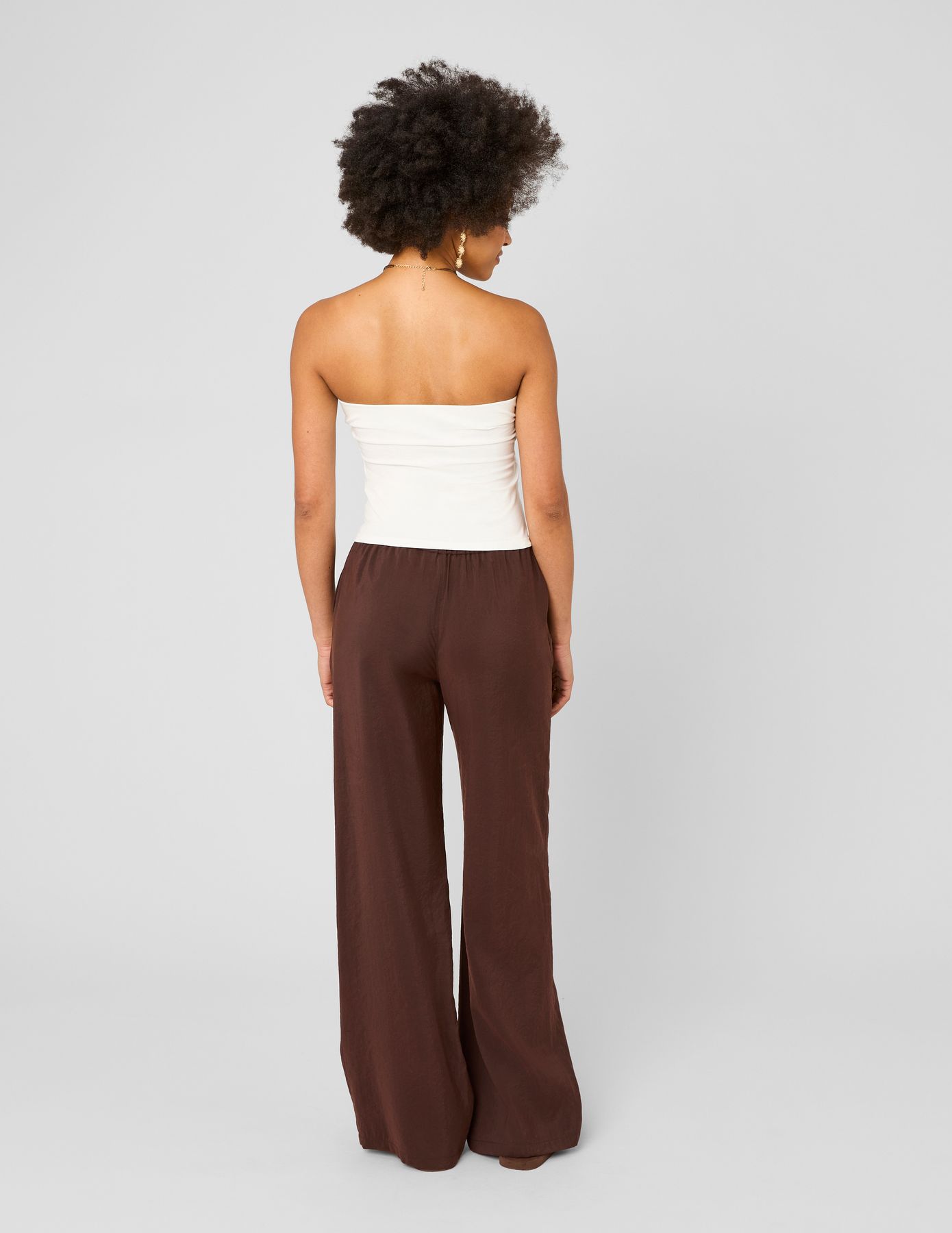 Pantalon fluide taille &eacute;lastiqu&eacute;e