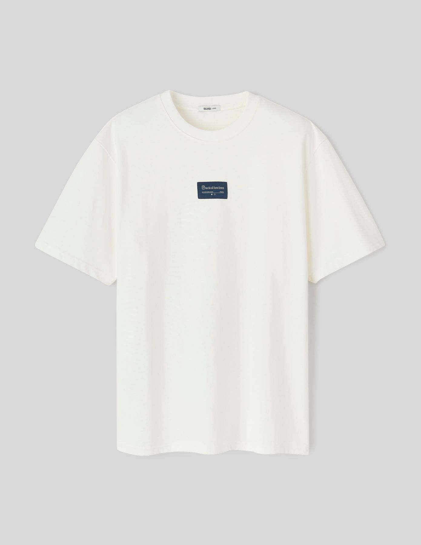 T-shirt &eacute;tiquette centr&eacute;e