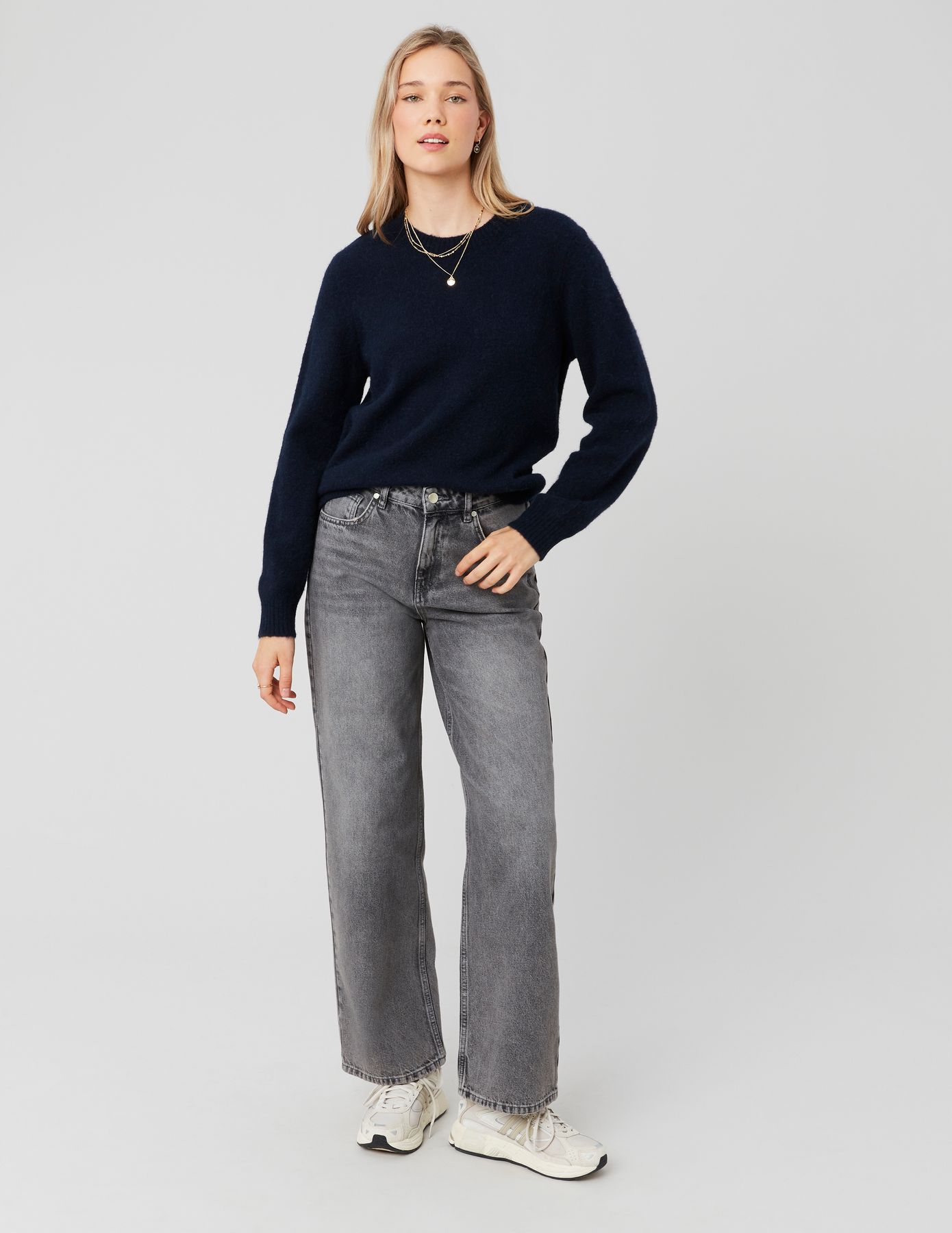 Pull col rond premium