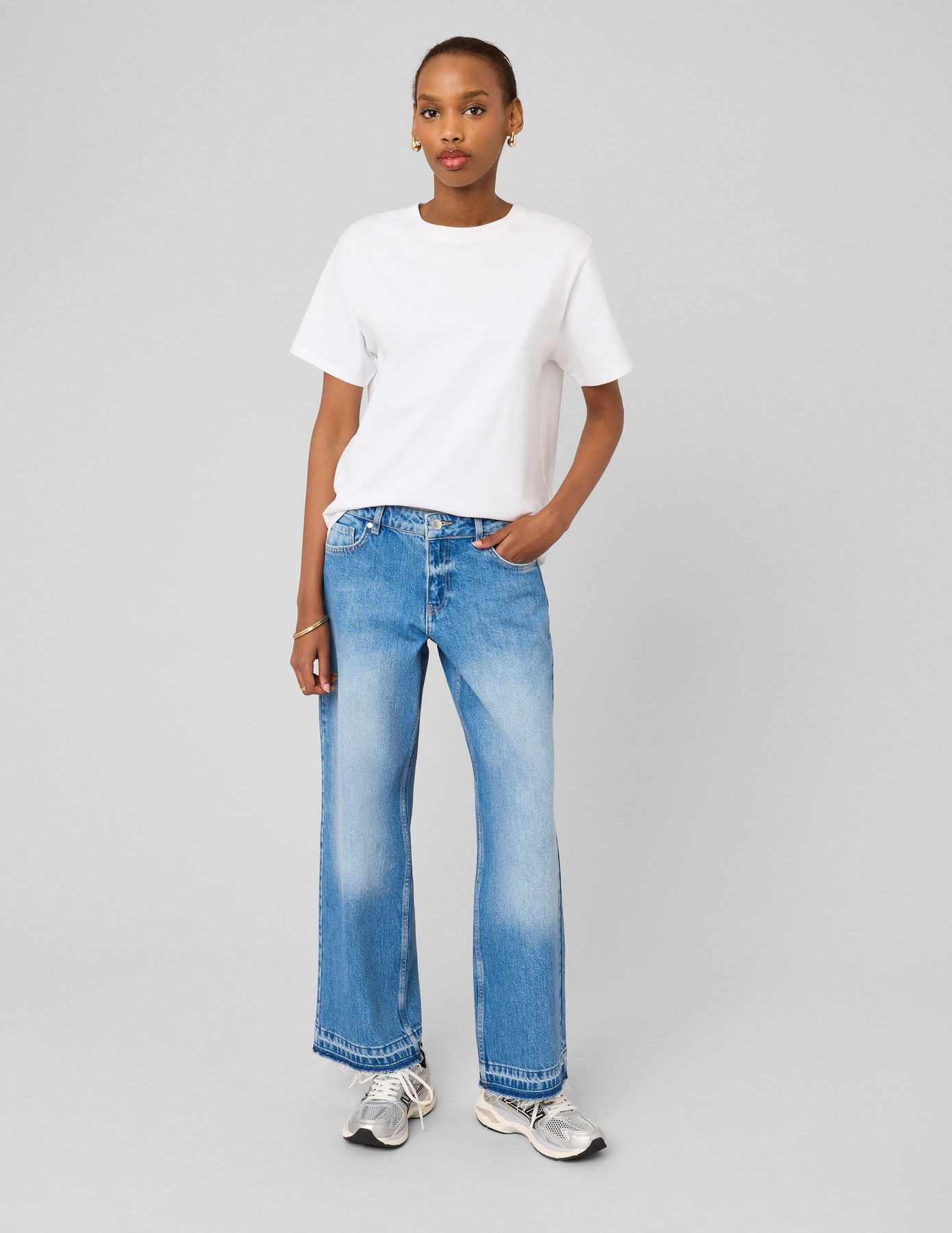 Jean straight taille basse