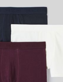 Lot de 3 boxers unis
