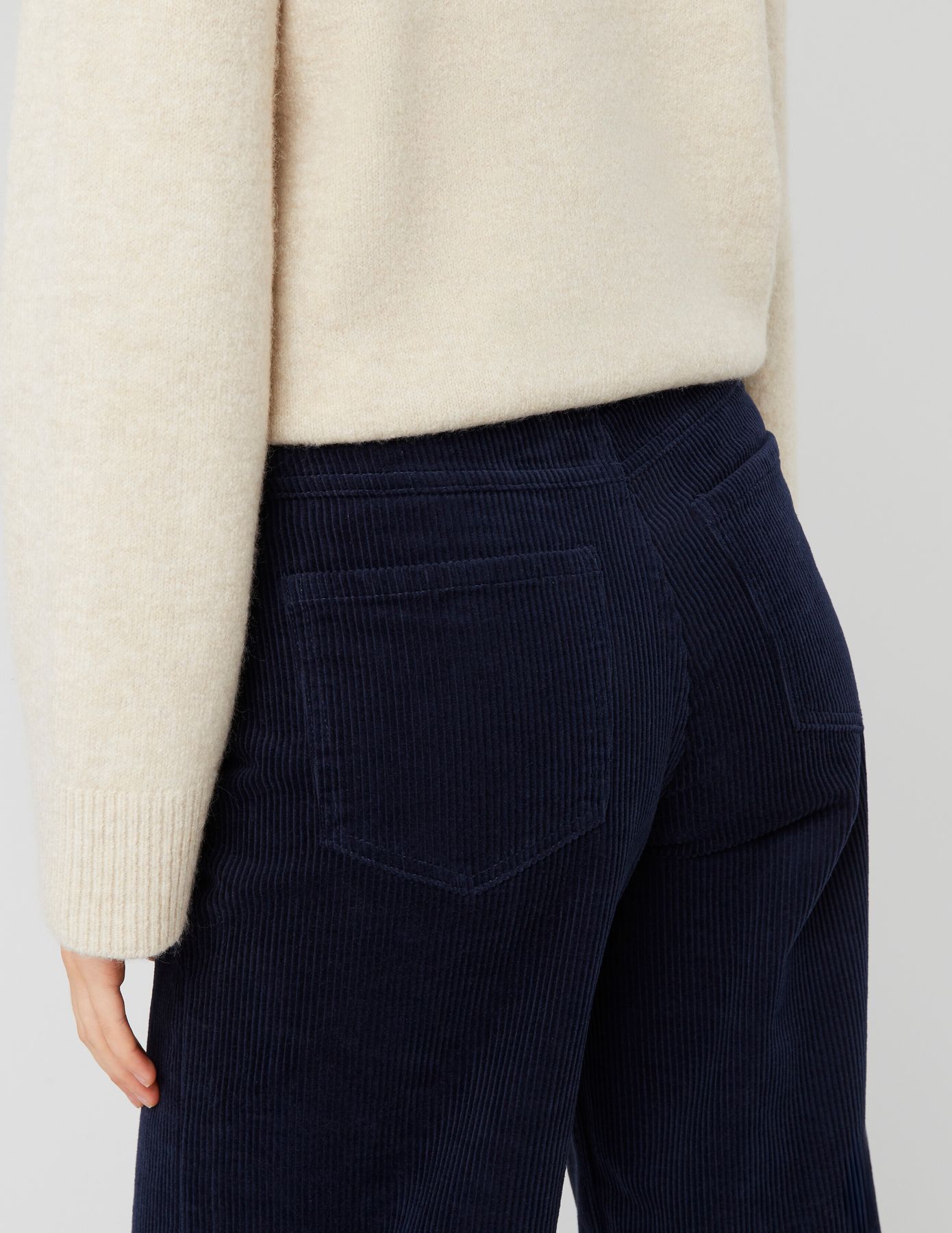 Pantalon wide leg velours