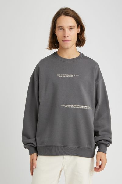 Sweat col rond brod&eacute;