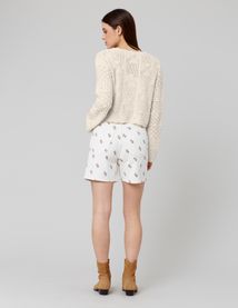 Gilet en crochet à nouer