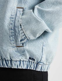Veste zippée en jean