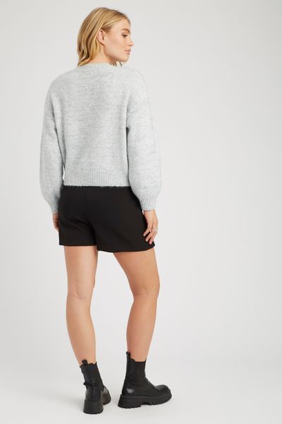 Pull col rond pailetté