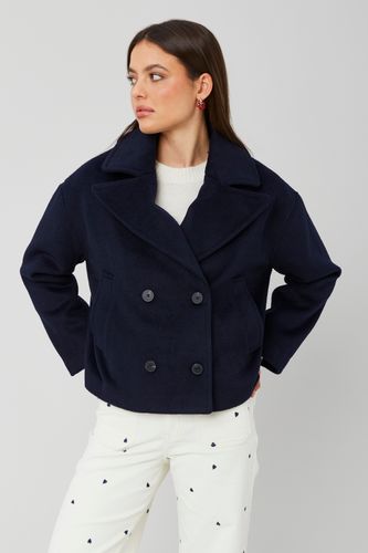 Manteau caban en laine