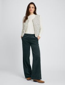 Pantalon velours taille élastiquée