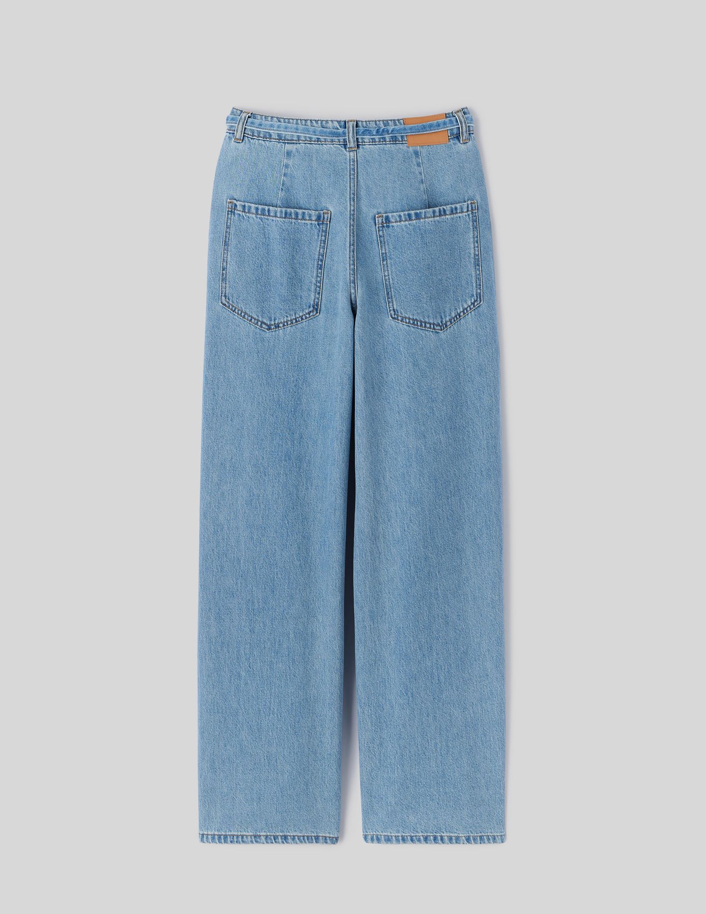 Jean wide leg &agrave; pinces