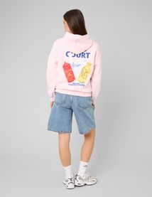 Sweat &agrave; capuche imprim&eacute; devant / dos