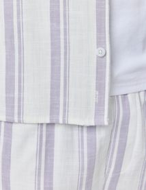 Chemise manches courtes rayée rustique