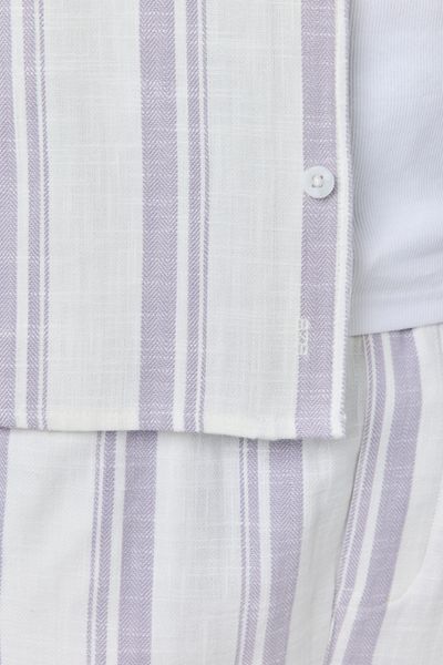 Chemise manches courtes rayée rustique