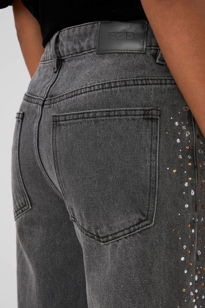 Jean droit strass