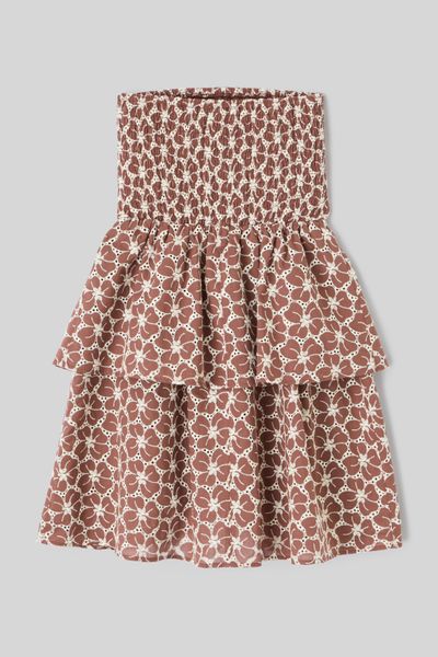 Robe bustier en broderie anglaise