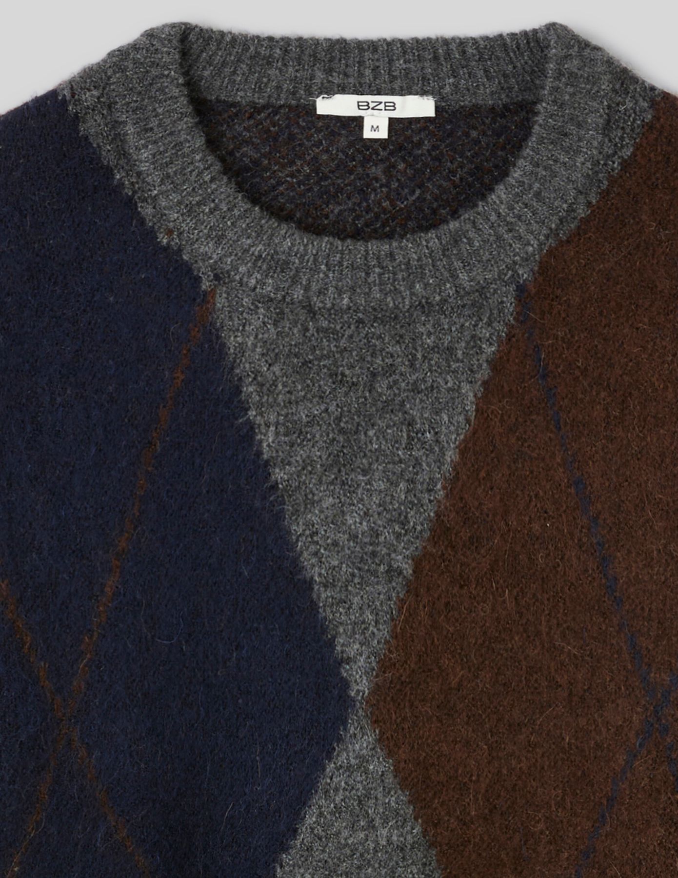 Pull jacquard col rond