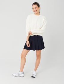 Jupe courte plissée en polyester recyclé