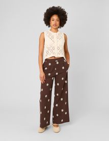 Pantalon brod&eacute;