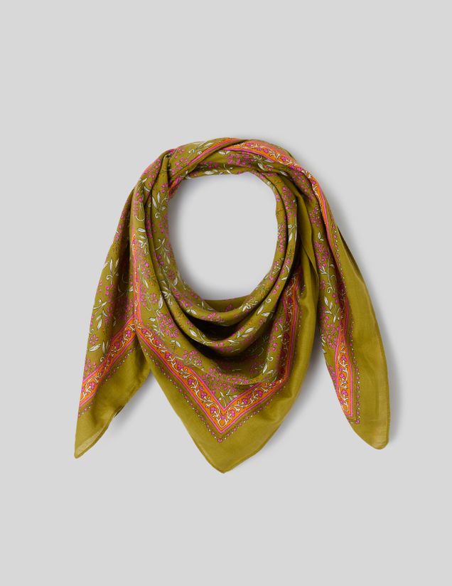 Grand foulard coton imprim&eacute;