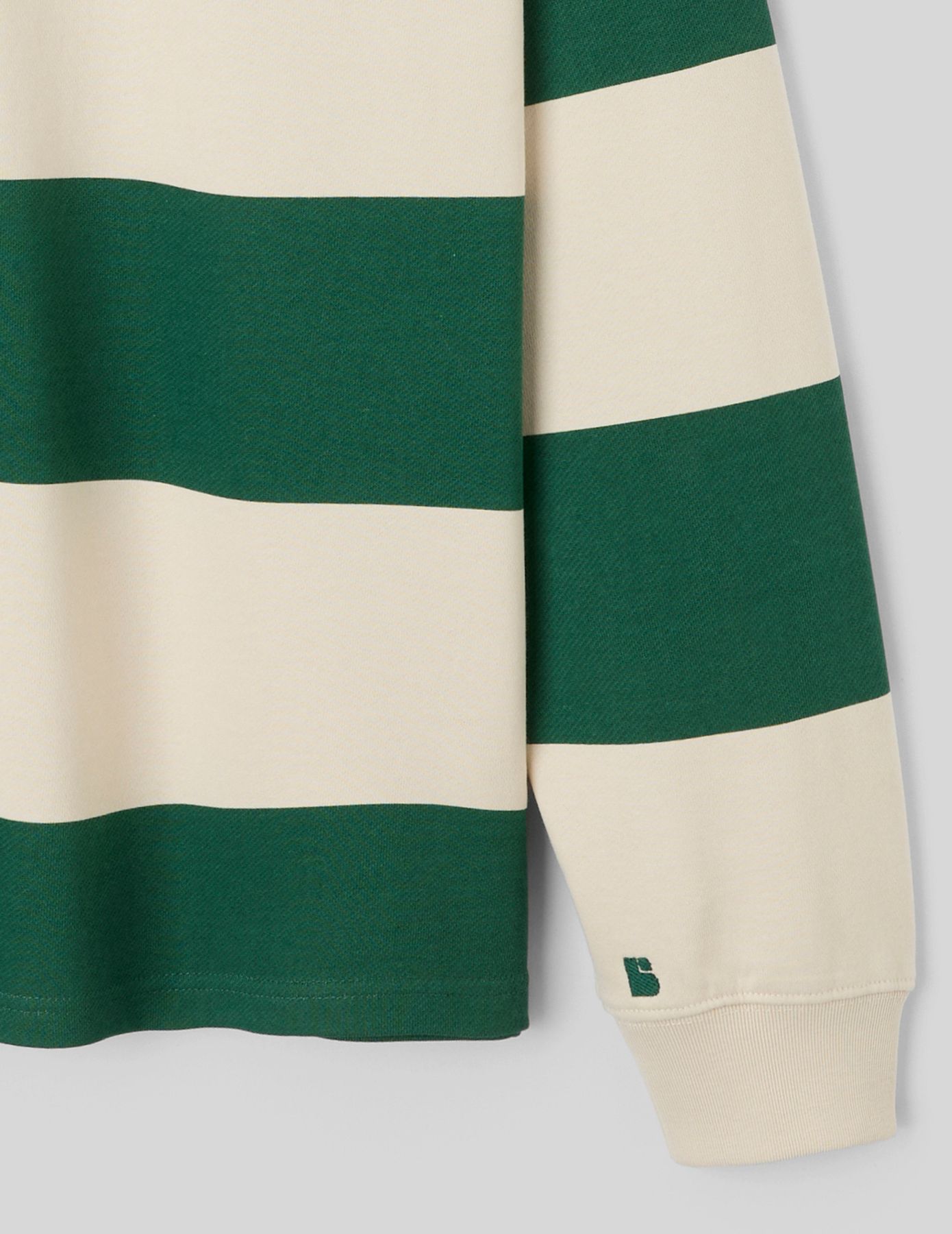 Sweat col polo &agrave; rayures