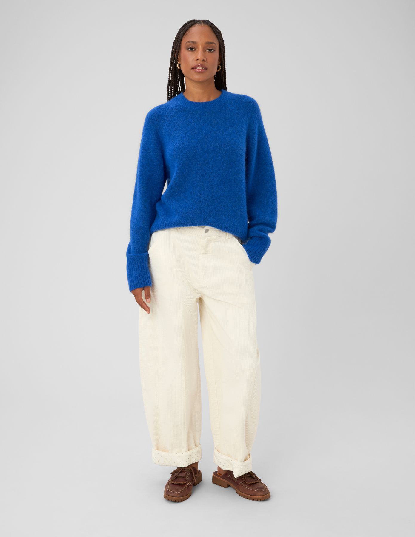 Pull col rond premium