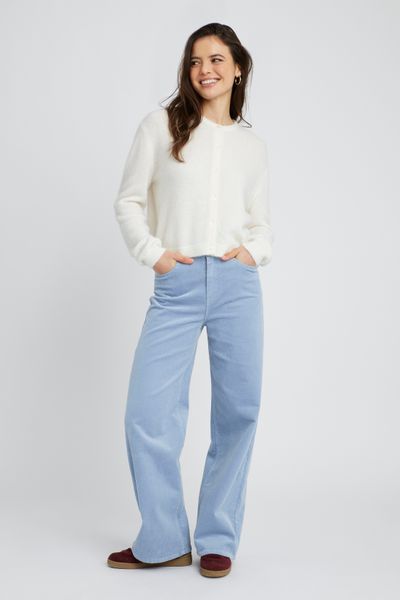 Pantalon wide leg en velours