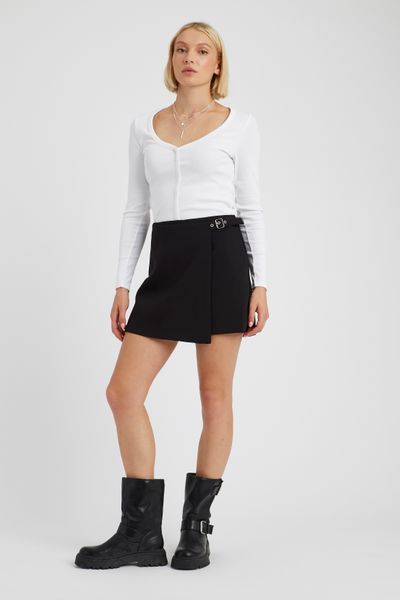 Jupe short portefeuille en polyester recyclé