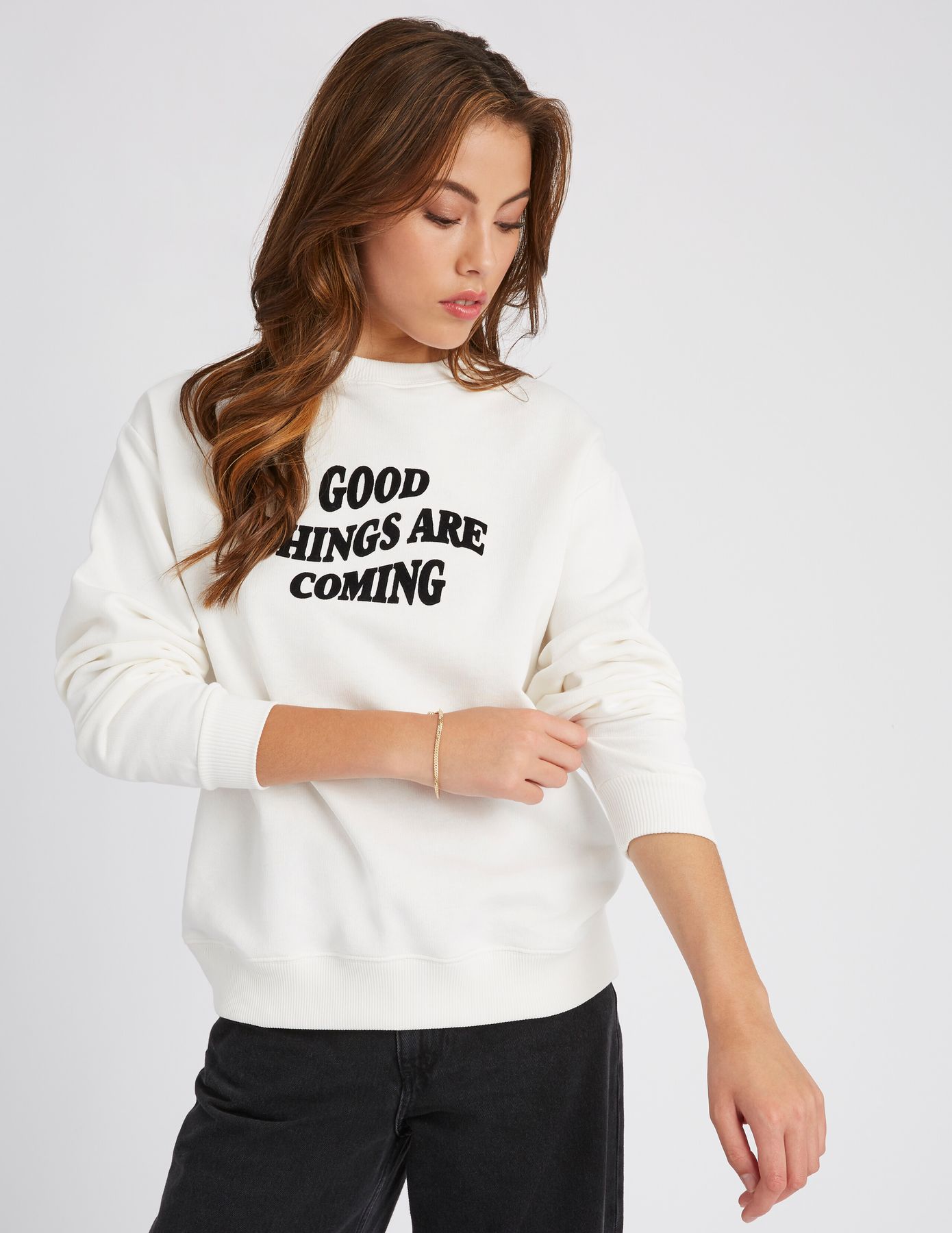 Sweat col rond imprim&eacute;