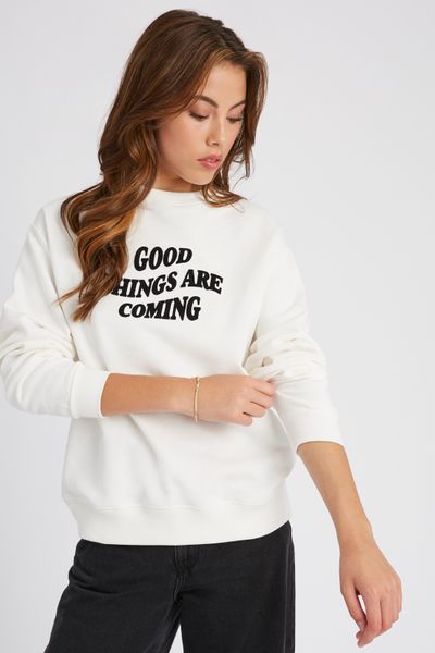 Sweat col rond imprim&eacute;