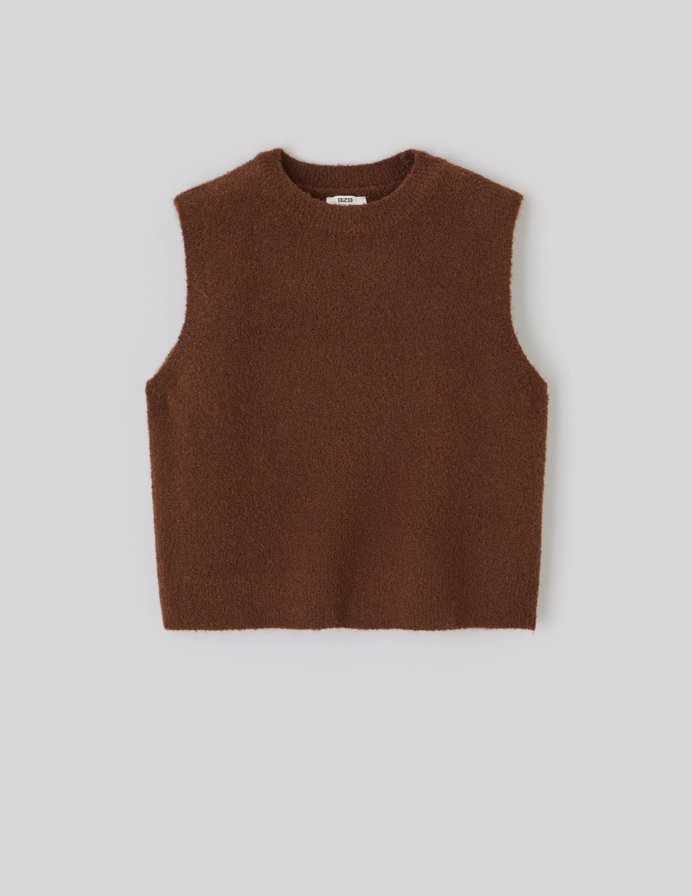 Pull sans manches bouclette