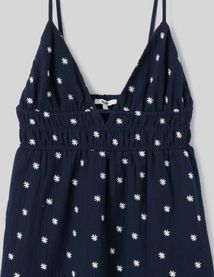 Robe courte &agrave; broderies