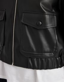 Blouson bombardier en tissu enduit