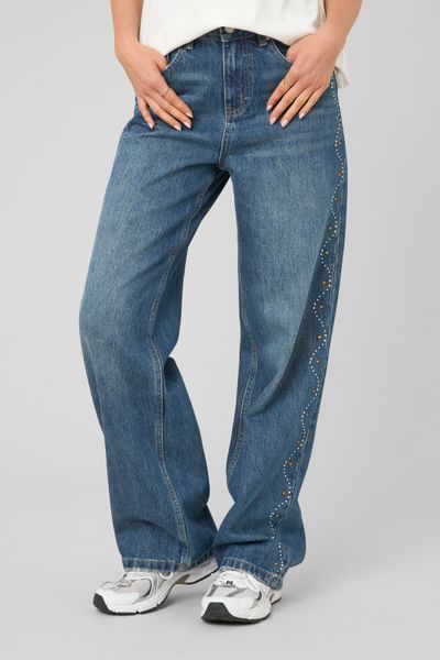 Jean straight strass