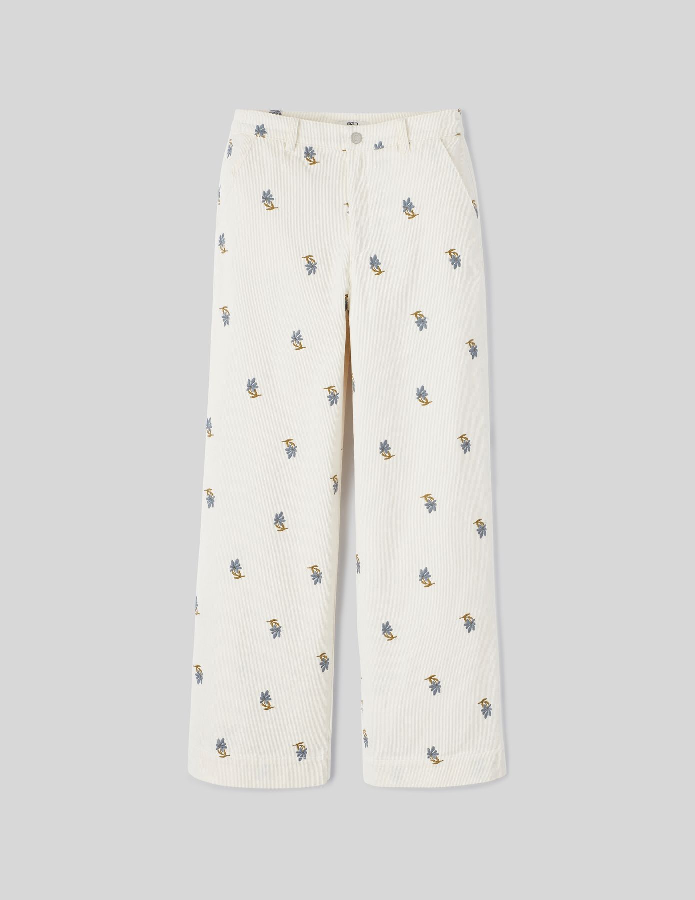 Pantalon velours brodé