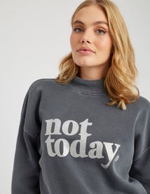 Sweat col montant pailleté