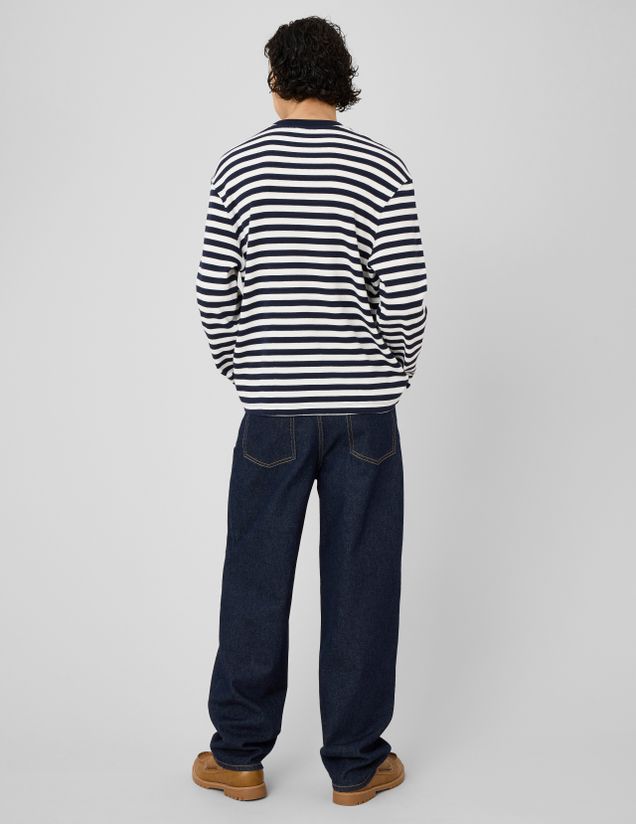 T-shirt marini&egrave;re mati&egrave;re gaufr&eacute;e