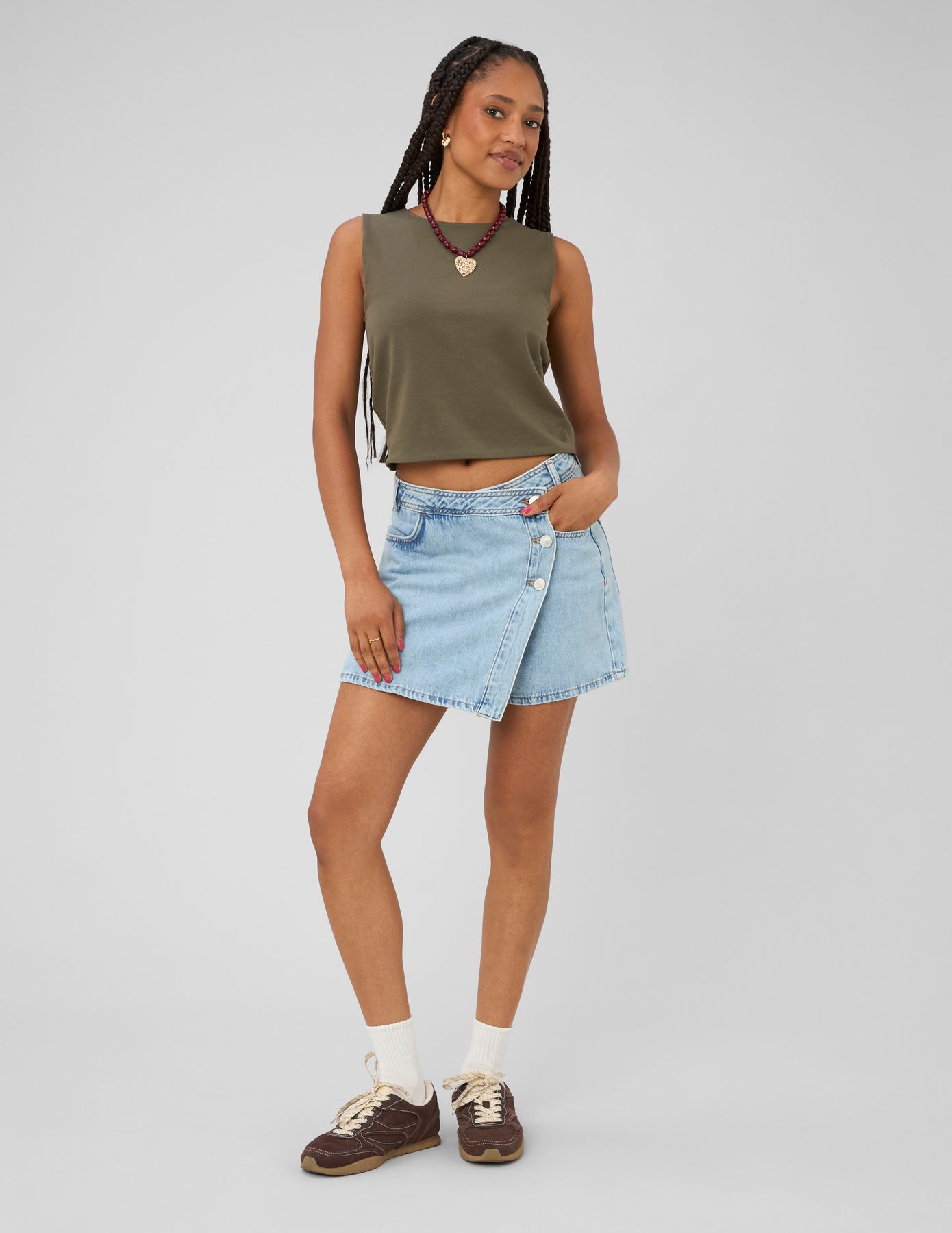Jupe short en jean