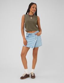 Jupe short en jean