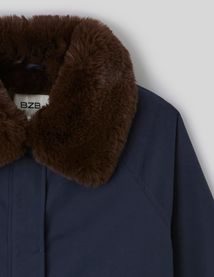 Blouson col duveteux